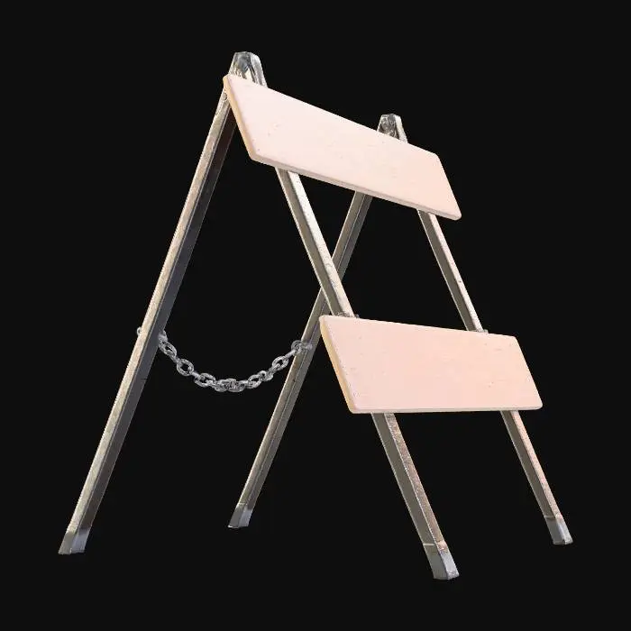 3D model for road_closed_crossbuck_blank