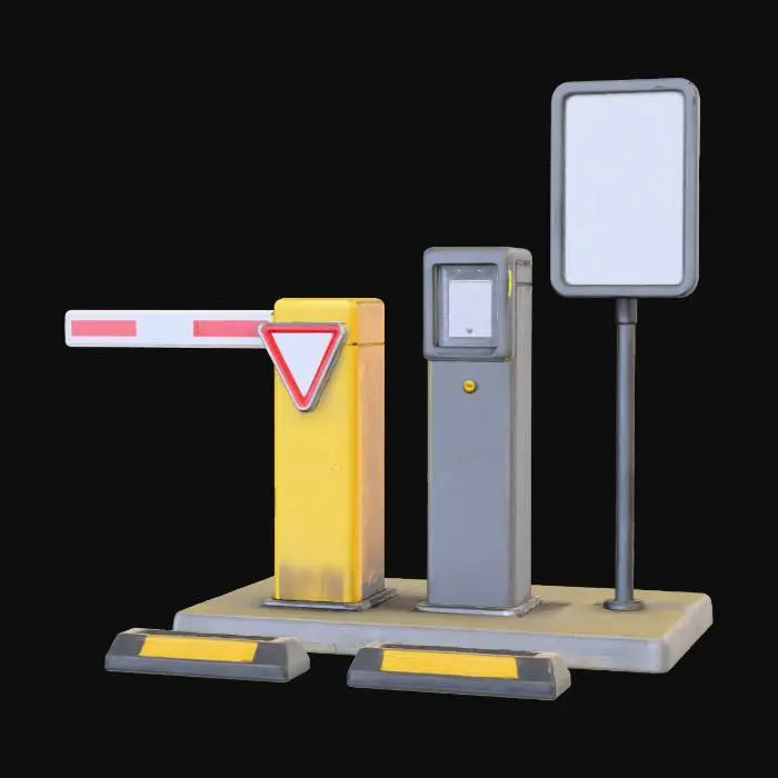 3D model for coin_parking_gate_yield_arm