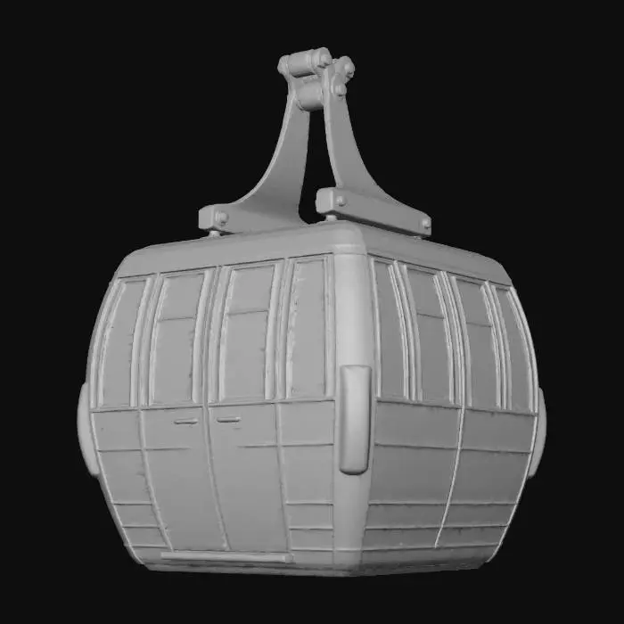 3D model for ropeway_gondola_cabin_single