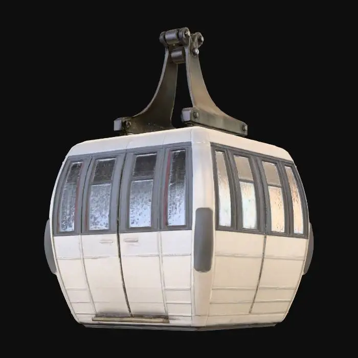 3D model for ropeway_gondola_cabin_single