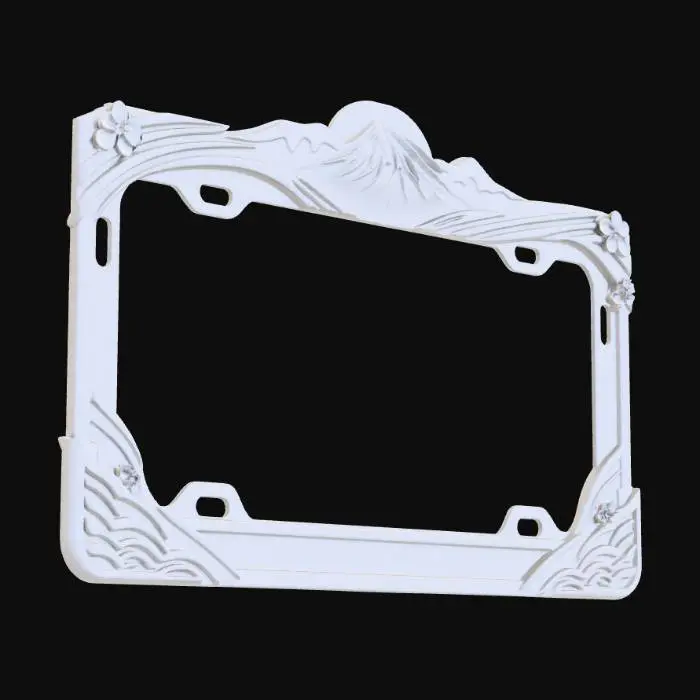 3D model for Mount Fuji license plate frame