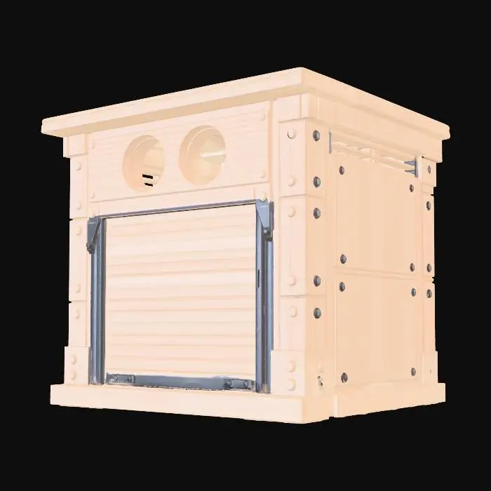 3D model for Riveted Roll-Up Metal Cabinet