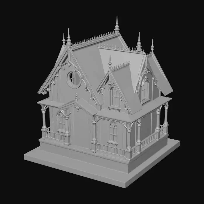 3D model for Gothic Victorian Mansion Birdhouse