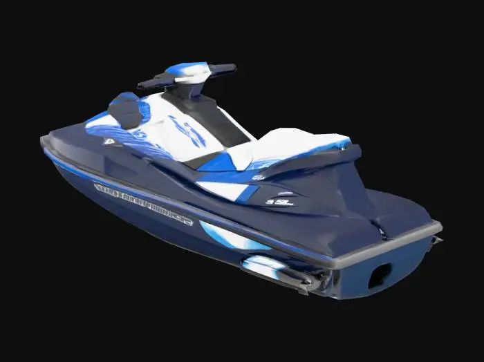 3D model for 유니티내에서 제트스키 모델을 넣고싶어. 제트스키를 만들어줘. 로우폴리로 만들어줘.