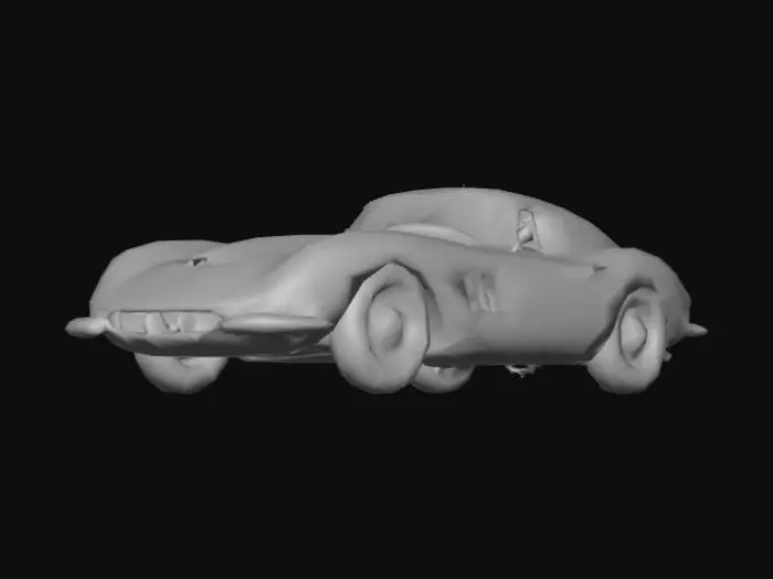 3D model for Italian retro supercar, mid poly
