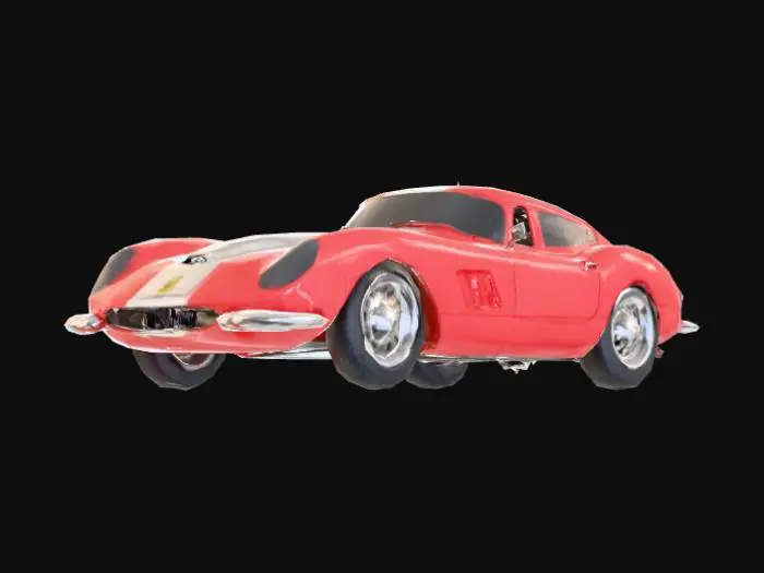 3D model for Italian retro supercar, mid poly