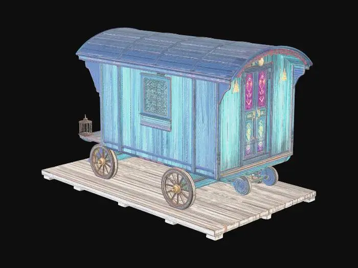 3D model for Azure Wagon Cottage