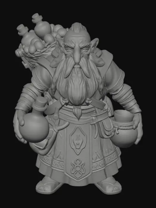 3D model for Dwarven Alchemist