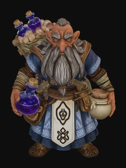 3D model for Dwarven Alchemist