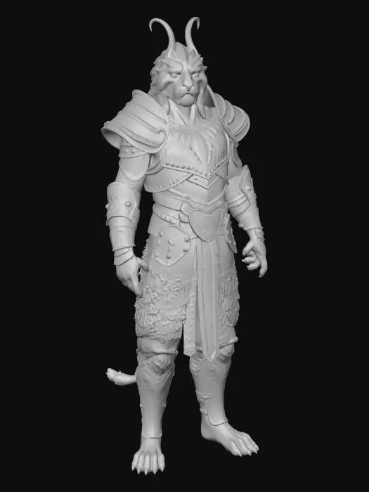 3D model for Golden Horned Knight