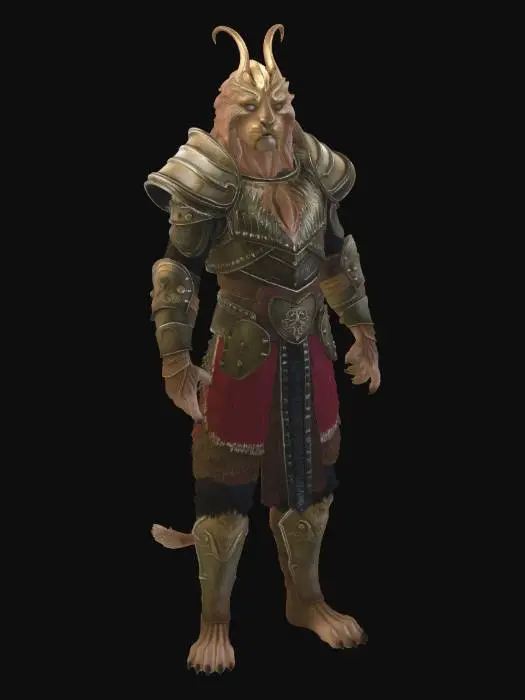 3D model for Golden Horned Knight