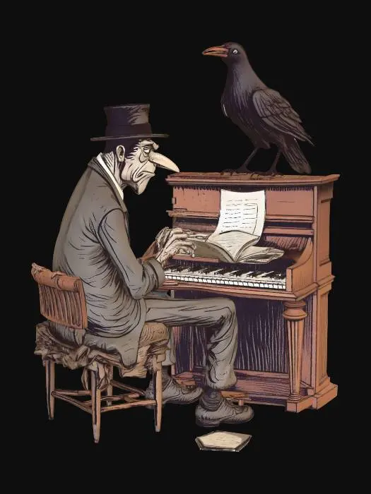 3D model for The Raven and the Pianist