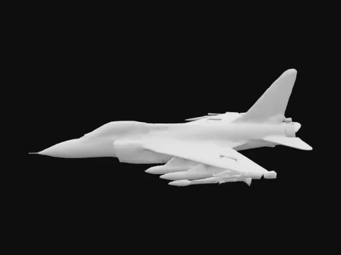 3D model for Avião de guerra militar camuflado 