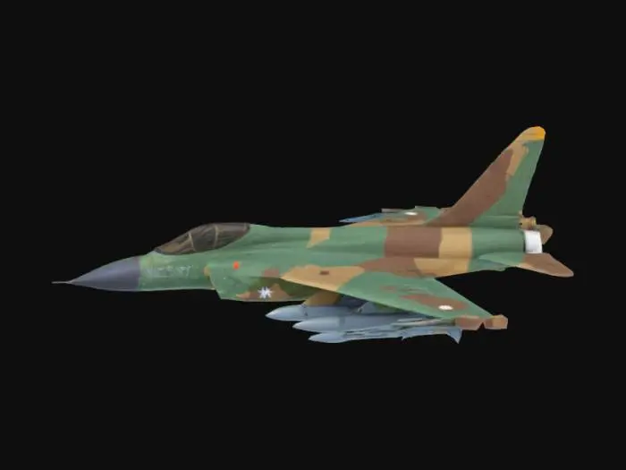 3D model for Avião de guerra militar camuflado 