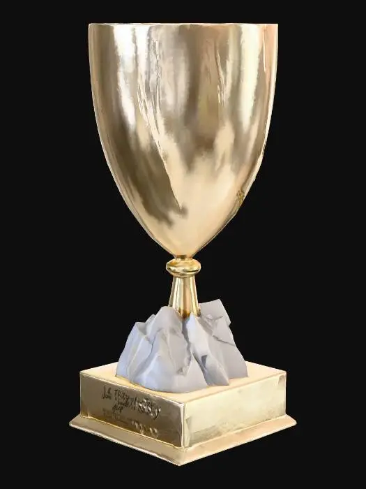 3D model for A Realistic Trophy that Says “Joe Thirty the Most Stoned”