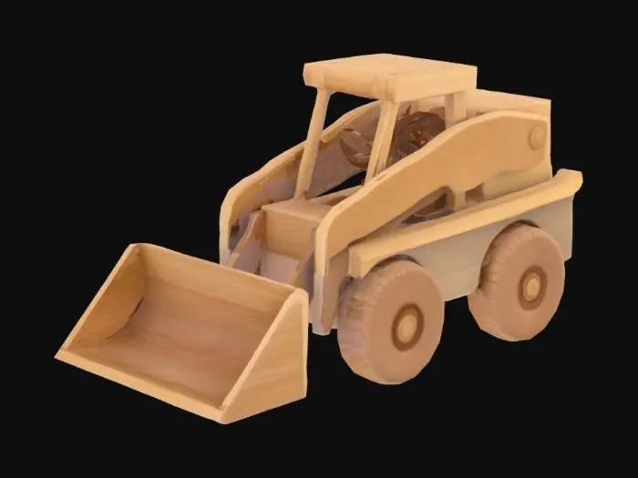 3D model for Wooden Toy Bulldozer