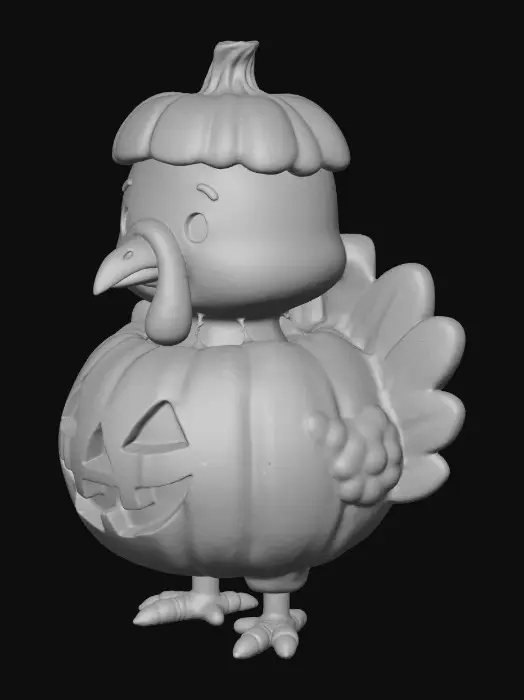 3D model for Pumpkin Turkey, #Thanksgiving#
