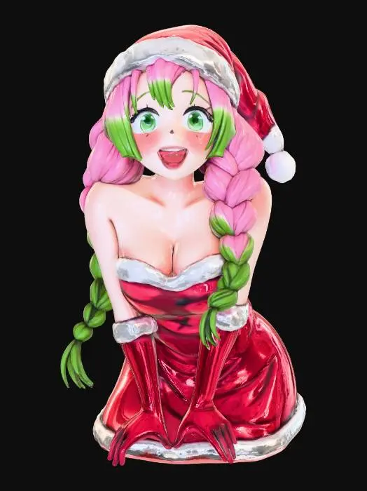 3D model for #Christmas2025#, Mitsuri Christmas Demon Slayer