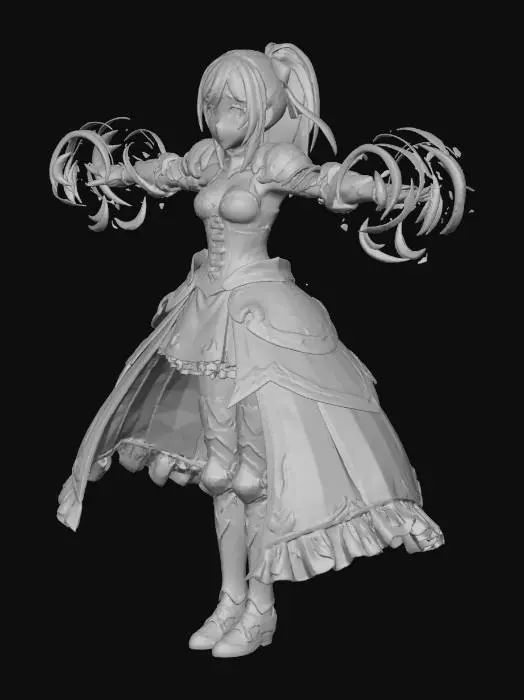 3D model for Mage Warrior Princess