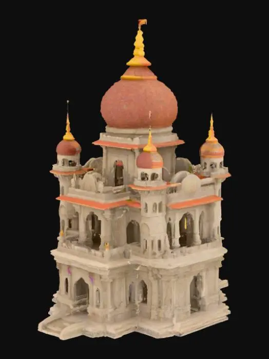 3D model for Castle with ancient indian theme