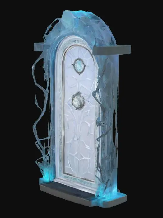 3D model for transparent or magic door , Cristal door 