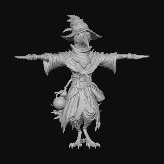 3D model for Plague Raven Mage