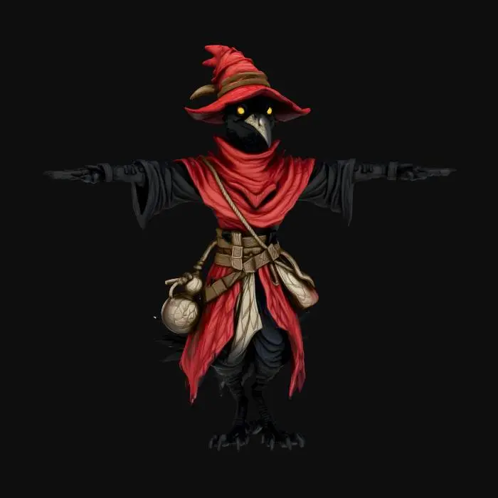 3D model for Plague Raven Mage
