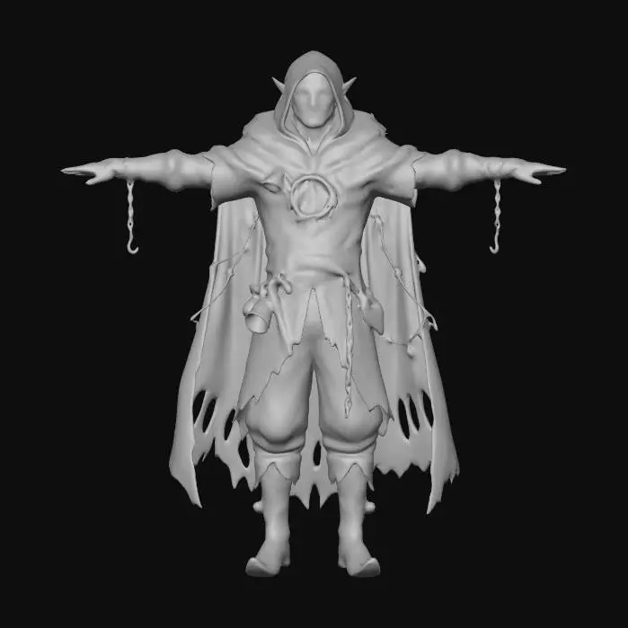 3D model for Dark Fantasy Character