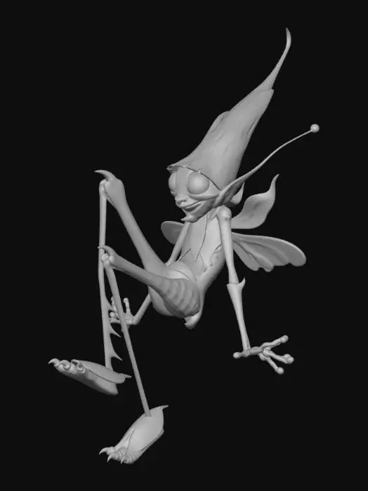 3D model for Emerald Acrobat fairy  pixie
