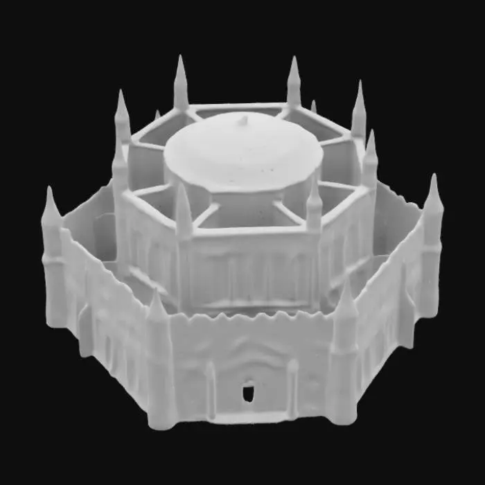 3D model for hexagon on top hexagon with style shown in the picture (Shown in the picture is: first left side from entrence)