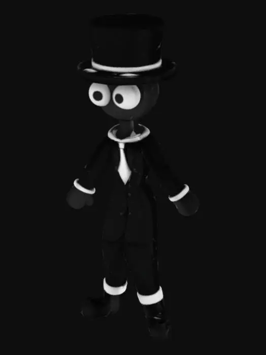 3D model for Black (Sprunki) (Business outfit)