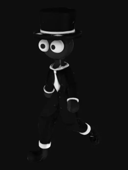 3D model for Black (Sprunki) (Business outfit)