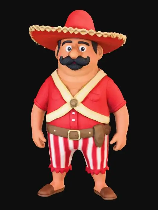 3D model for Mustachioed Bandit