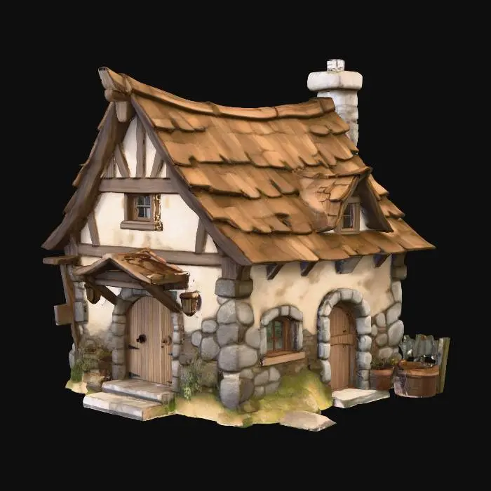 3D model for Woodland Cottage
