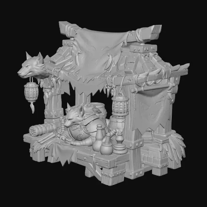 3D model for hut wolf