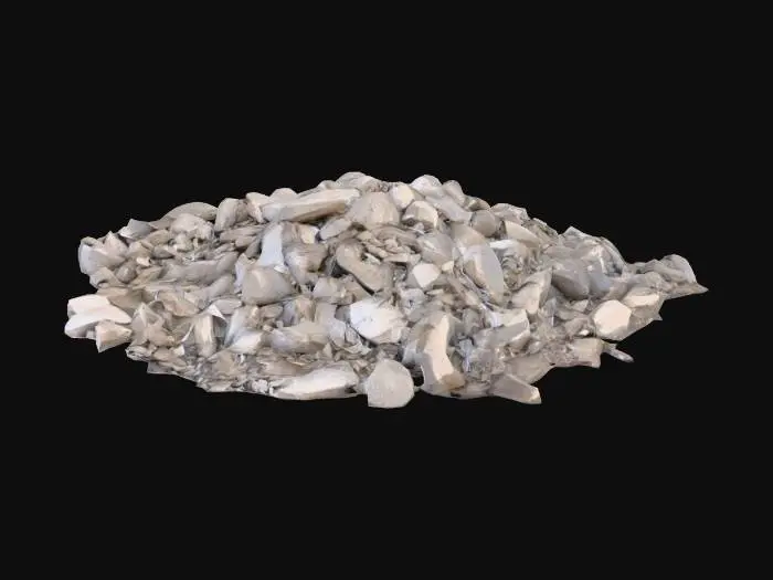 3D model for Several messy piles of stone rubble