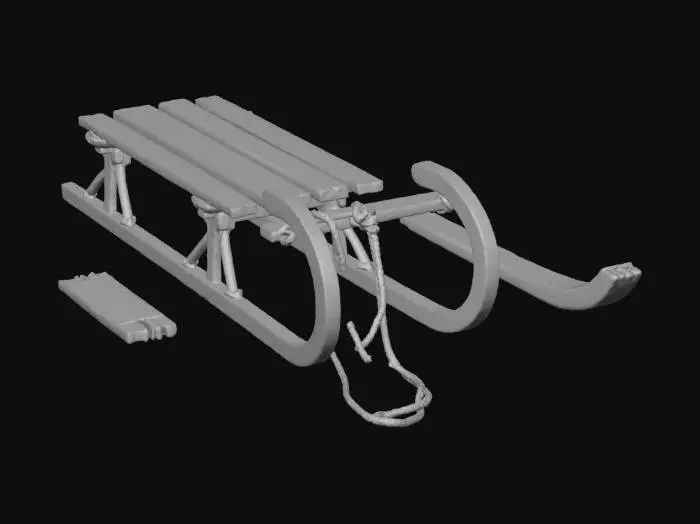 3D model for Broken Sled, #Christmas2025#