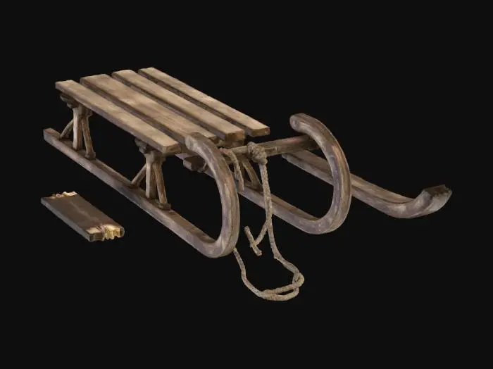 3D model for Broken Sled, #Christmas2025#