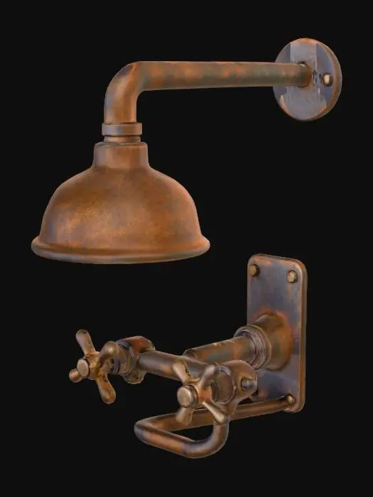 3D model for Rustic Shower Fixture