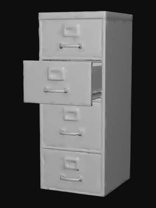 3D model for Cabinet open drawer