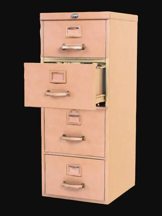 3D model for Cabinet open drawer