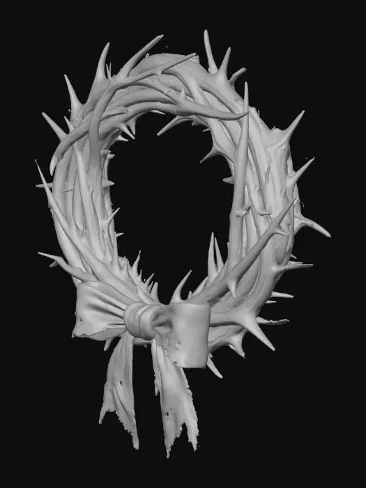 3D model for #Christmas2025#,   thorny wreath