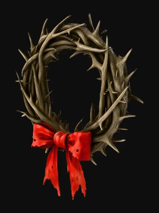3D model for #Christmas2025#,   thorny wreath
