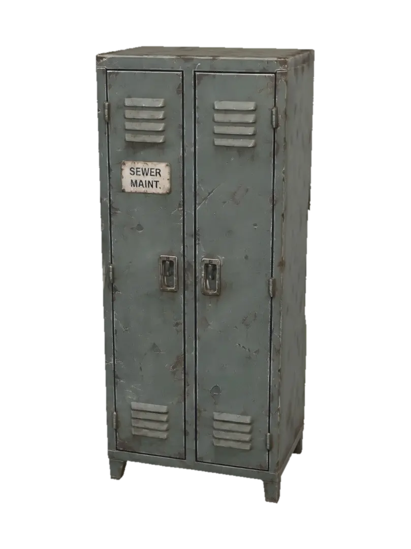 Sewer Maintenance Locker - Door 3D model, vytvořený pomocí AI