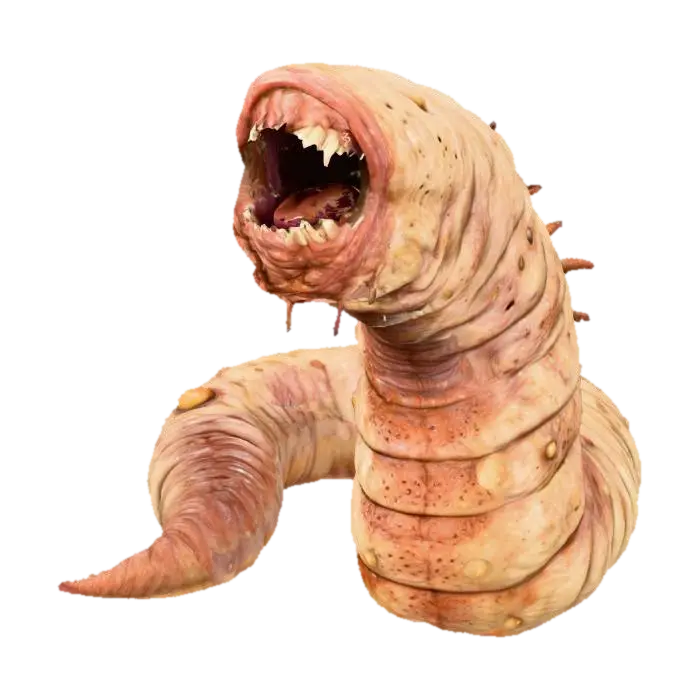 Monstrous Larva - Gross 3D model, vytvořený pomocí AI