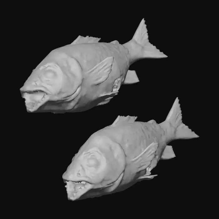 3D model for Zombie Fish Duo