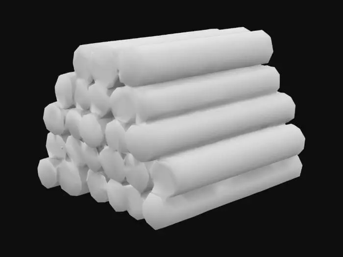 3D model for neatly stacked quarter cut firewood logs