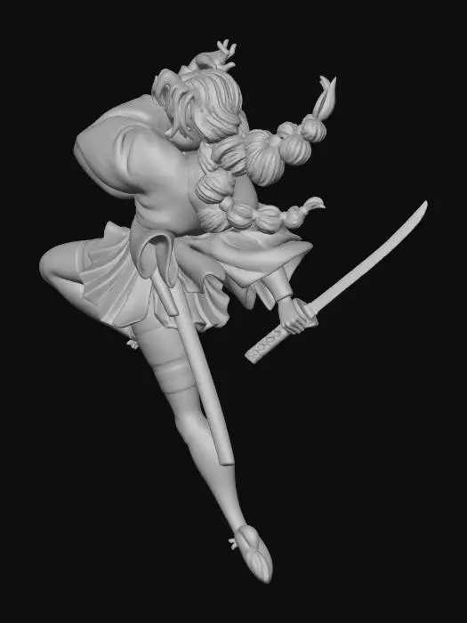 3D model for Anime Warrior Ready