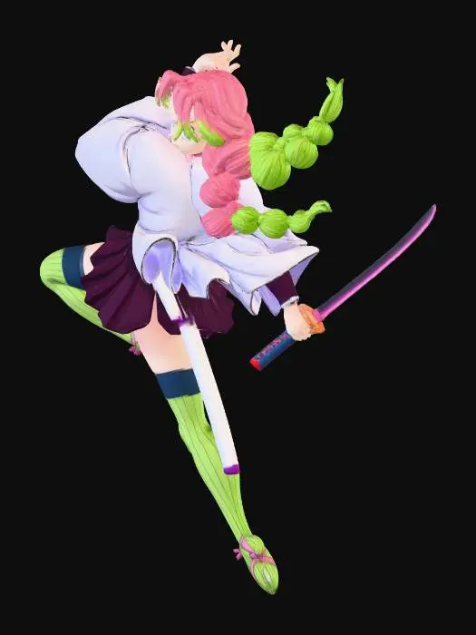 3D model for Anime Warrior Ready