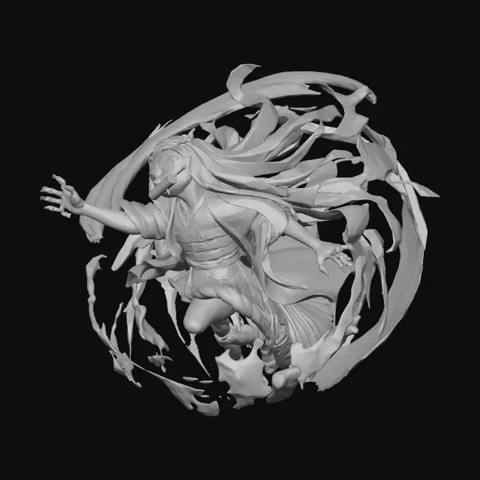 3D model for Anime Fire Wielder